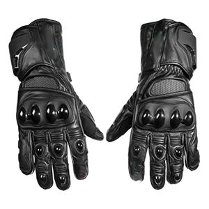 Gants de moto chauffants en cuir et fibre de carbone de haute qualité, imperméables au vent, pour les sports d'hiver en plein air - Product Image 1