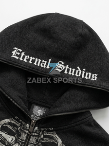 Sudadera con Capucha Premium para Hombre, con Diseño Decorativo de Pedrería, Estilo Casual, Personalizable, de Lujo, Talla Grande - Product Image 4
