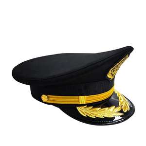 Casquette à visière pour officiers royaux avec logo brodé, casquette décontractée pour capitaines et officiers - Product Image 5