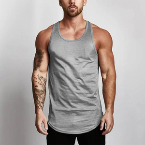 Men's Casual Workout Tank Tops Gym Sleeveless V-Neck Shirts Breathable Knitted Muscle <b>T</b>-Shirts 100% Polyester Solid - Product Image 3