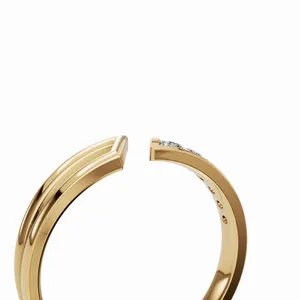 Anillo de Diamantes Cultivados en Laboratorio con Certificación IGI, Claridad VVS, Corte Brillante Redondo, 6 Piedras, Oro Amarillo de 18K, Lujoso, para Mujer - Product Image 2
