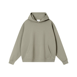 เสื้อฮู้ดโอเวอร์ไซส์แบบยูนิเซ็กซ์ ผ้าฝ้ายเฟรนช์เทอร์รี่ สีพื้น ดีไซน์กระเป๋าเสื้อ สวมใส่สบายๆ สำหรับฤดูใบไม้ร่วง - Product Image 3