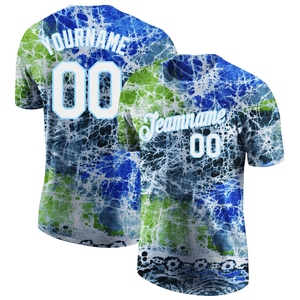 T-shirt de performance 100 % polyester à motif 3D personnalisé, feuilles de palmier tropicales Hawaï, fabrication directe en gros pour l'industrie - Product Image 6