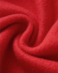 Women Red Hooded Sweatshirt Jogger Set Solid Color Two Piece Tracksuit Casual Regular Fit Full Sleeve Fleece Sportswear - Product Image 5