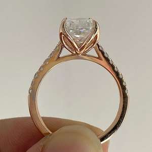 Luxury Fine VVS Moissanite Diamond Engagement <b>Ring</b> Premium Bridal Jewelry for Wedding Promise Anniversary and Elegant Style - Product Image 1