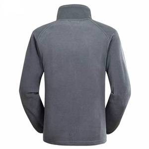 Custom Polar Fleece <b>Jacket</b> Men Grey Olive Green Black Stand Collar Full <b>Zip</b> <b>Up</b> Outdoor Thermal Warm Soft Fleece Coat - Product Image 5