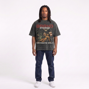 T-shirt Homme 100% Coton Écologique Coupe Ample Motif Drapeau Américain Statue de la Liberté Style Urbain Manches Courtes - Product Image 6