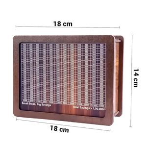 Hucha de madera para niños, diseño tallado, caja de ahorro para adultos, caja de desafío de ahorro - Product Image 2