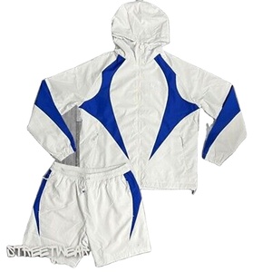 Custom High Quality Custom Logo Winter Sporty Jogging <b>Wind</b> <b>Breaker</b> short set Sets Zip Oversized Cotton Shorts Unisex Fleece - Product Image 1