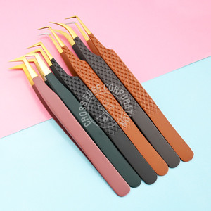 High Quality Fiber Tip Volume Lash Tweezers Stainless Steel Eyelashes Extension Tweezer for Eyelashes Facial Hair <b>Removal</b> - Product Image 6