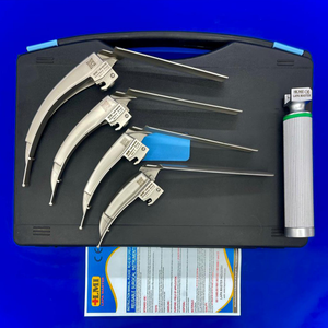 Laryngoscope à fibre optique avec lame flexible, manche pour adulte, kit chirurgical manuel, utilisation en hôpital et en soins intensifs, classe I, acier inoxydable AISI-304 - Product Image 5