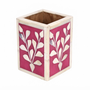 Red & White Striped Bone Inlay Flower <b>Vase</b> Contemporary Resin <b>Decorative</b> Tabletop <b>Vase</b> For Living Room Wedding Hotel Decor <b>Vase</b> - Product Image 4