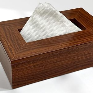 Modern <b>Marble</b> Wood Grain Resin Tissue Box Cover Rectangle Facial Tissue Holder Decorative <b>Table</b> Organizer Easy Refill for Home - Product Image 3