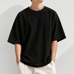Service OEM, Fabricant Personnalisé, Design Mode Urbaine, T-shirts Homme Oversize à Épaules Tombantes 100% Coton Vierge de Haute Qualité - Product Image 1