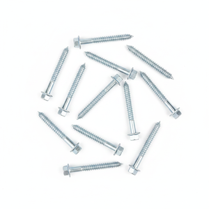 Rust-Resistant Yellow Zinc Plated Hex Head Lag <b>Screws</b> - Coarse Wood Thread Custom Specifications - Product Image 1