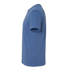 High Sales Custom Logo Blue Men's O-neck Shirts Vintage Selling Article High Quality <b>100</b>% Cotton <b>Polyester</b> Streetwear Breathable - Product Image 3