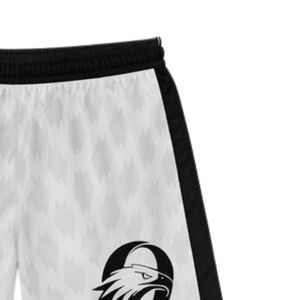 Shorts de lacrosse unisexe blanc et noir en polyester léger – Tenue de sport pour l'entraînement des équipes athlétiques – Vêtements de performance - Product Image 4