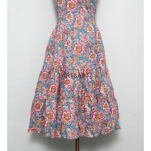 Printed Cotton Long off Shoulder Party Simple Beach Wear Maxi Dress for Women Floral Summer Washable Eco-Friendly Vintage - Product Image 3