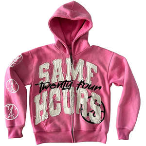 Sudadera con Capucha Personalizada de Invierno para Hombre, con Cierre, Forro Polar, Bordado Digital Y2K, Estilo Urbano, Secado Rápido y Transpirable - Product Image 5