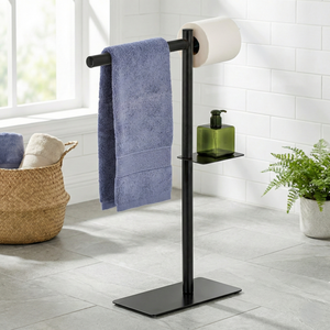 Support de rouleau de conception carrée moderne porte-papier hygiénique qualité OEM stockage à domicile bricolage ménage-eBay vente en gros fabricant de Taïwan - Product Image 1