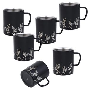 แก้วกาแฟสแตนเลสสองชั้น ปราศจากสาร BPA สลักลายด้วยเลเซอร์ สำหรับชาและกาแฟ พร้อมหูจับกว้าง ใช้ได้ทั้งร้อนและเย็น - Product Image 6
