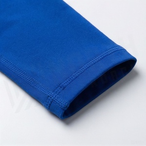 Conjunto de yoga de 2 piezas para mujer: Top corto racerback y leggings de cintura alta, color azul con bloques de color, ropa deportiva. - Product Image 6