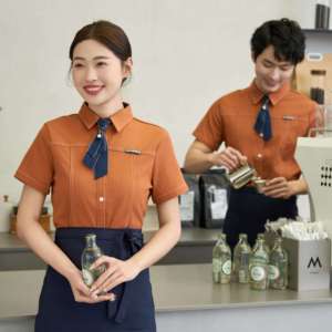 Ensemble d'uniformes personnalisés pour serveurs et serveuses de restaurant, personnel d'hôtellerie, vêtements de service, tenue de travail professionnelle - Product Image 2