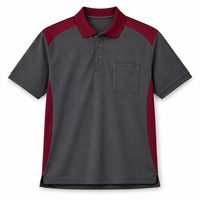 Polo de travail pour hommes bleu marine et bleu roi à manches courtes avec empiècements contrastants et poche poitrine – Uniforme de personnel et vêtements de travail pour équipe