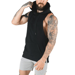 Sudadera sin mangas para culturismo masculino, 100% algodón polar, peso pesado, para entrenamiento en gimnasio, corte regular, ecológica, OEM personalizado - Product Image 4