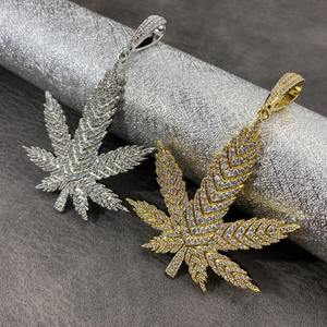 Colgante con Forma de Hoja Grande, Colgante de Moda Hip Hop, Regalos de San Valentín para Chicas - Product Image 4