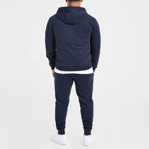 Sudadera con Capucha Azul Marino para Hombre, con Cierre, Ligera, de Color Sólido, con Bolsillo Frontal y Cordón Ajustable, al Por Mayor, con Logotipo Personalizado, de la Mejor Calidad, a Precios de Fábrica - Product Image 2