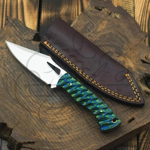 Handmade Skinner Knife, D2 Steel Blade, Wood Handle, Leather Sheath, Outdoor Camping <b>Tool</b> - Product Image 4
