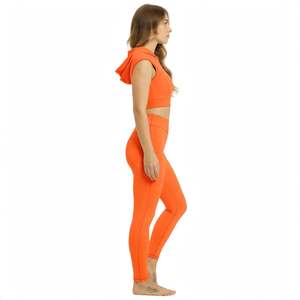 Custom Breathable Spandex/Nylon Plaid Gym Wear Women's 2-Piece High-Waisted <b>Bodysuit</b> Legging Set Elastic Waist Quick Dry 220g - Product Image 2