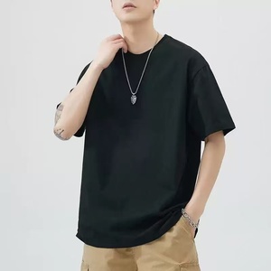 เสื้อยืดผู้ชายผ้าฝ้าย 100% คุณภาพสูง สกรีนโลโก้ได้ตามต้องการ ทรงปกติ ใส่สบาย แห้งเร็ว ระบายอากาศดี เสื้อยืดลำลองไซส์ใหญ่ - Product Image 4