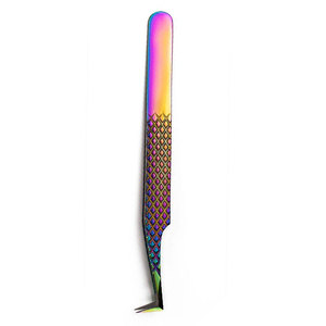 Beauty Lash Tweezers Precision Curved Tip Hand Tool For <b>Eyelash</b> Extension Placement <b>Application</b> Styling Salon - Product Image 6