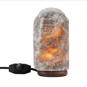 Lámpara de Sal Decorativa Gris en Forma de Cuenco con Trozos de Sal Natural y Luz Regulable - Product Image 2