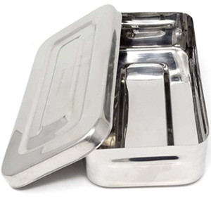Caja de Esterilización para Instrumentos Quirúrgicos, Bandeja de Almacenamiento de Instrumentos Médicos Autoclavables de Acero Inoxidable - Product Image 2