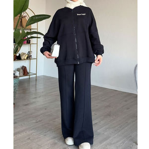 Conjunto coordinado para mujer modesta, túnica de manga larga y pantalones anchos, conjunto de moda musulmana, hecho en Pakistán. - Product Image 4