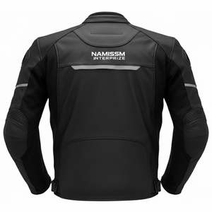 Blouson de moto unisexe pour la course avec protections, design imprimé, imperméable et coupe-vent en cuir Cordura - Product Image 2