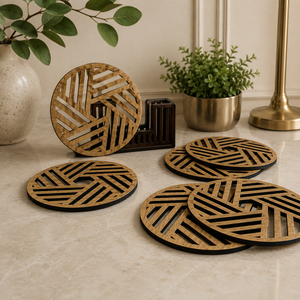 Captain Shield Laser Cut Solid Wood Coaster Handcrafted Heat Resistant Drink Mat Superhero <b>Table</b> <b>Protector</b> Coffee Tea - Product Image 4