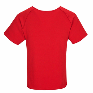 เสื้อยืดคอกลมแขนสั้นสีน้ำเงินรอยัลสำหรับผู้ชาย ทรงปกติ สไตล์ลำลอง ผ้าถัก สีพื้น ดีไซน์เรียบง่าย - Product Image 6