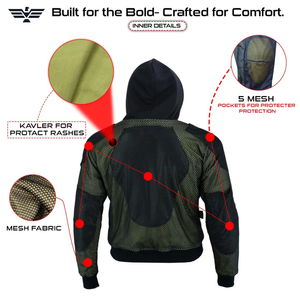 Sudadera de Motociclista Unisex de Algodón Transpirable de Alto Rendimiento con Protección de Armadura de Nivel 2 CE de 550 g/m² - Product Image 6