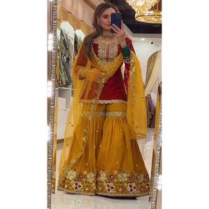 Elegant Party Wear Sharara Plazzo Set with Designer <b>Top</b> and Dupatta Latest Ethnic Outfit for Women Wedding and <b>Festive</b> Wear - Product Image 1