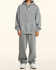<b>Men's</b> Solid Color Anti-Wrinkle Heavyweight Tracksuit Set Full Sleeve <b>Pullover</b> Hooded Drawstring Closure Casual Quick Dry - Product Image 5
