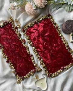 Plateau de service en résine 3D à motifs floraux peints à la main, imperméable, fabriqué en Inde, pour la maison et la restauration - Product Image 3