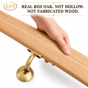 Traditional Wood <b>Wall</b>-<b>Mounted</b> Stair <b>Rail</b> Handrail 6010 Paintable for Staircase Safety Use Staircase Parts - Product Image 1