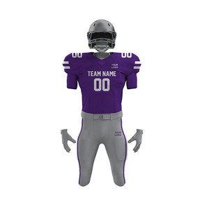 Ensembles d'uniformes de football américain respirants à manches courtes, couleur unie, pour entraînement, personnalisables OEM, vente en gros - Product Image 4