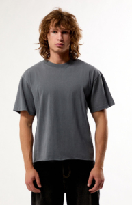 เสื้อยืดคอกลมแขนสั้นผู้ชาย สีเทา ทรงปกติ ผ้าฝ้าย 100% ลายการ์ตูน โลโก้ด้านหน้า ถักทอ ระบายอากาศได้ดี - Product Image 2