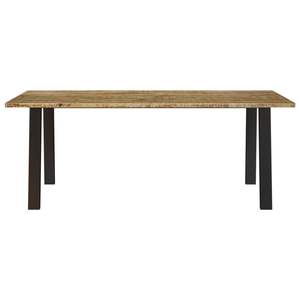 Grande table à manger en bois d'acacia massif et durable, collection bois naturel - Product Image 4