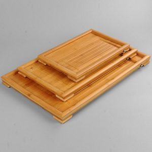 PREMIUM QUALITY Bamboo Serving Tray Hygienic Finish Strong <b>Material</b> Perfect for Serving Food and Storage - Product Image 3